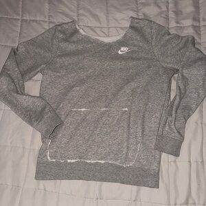 Nike Heather Gray Long Sleeve Top